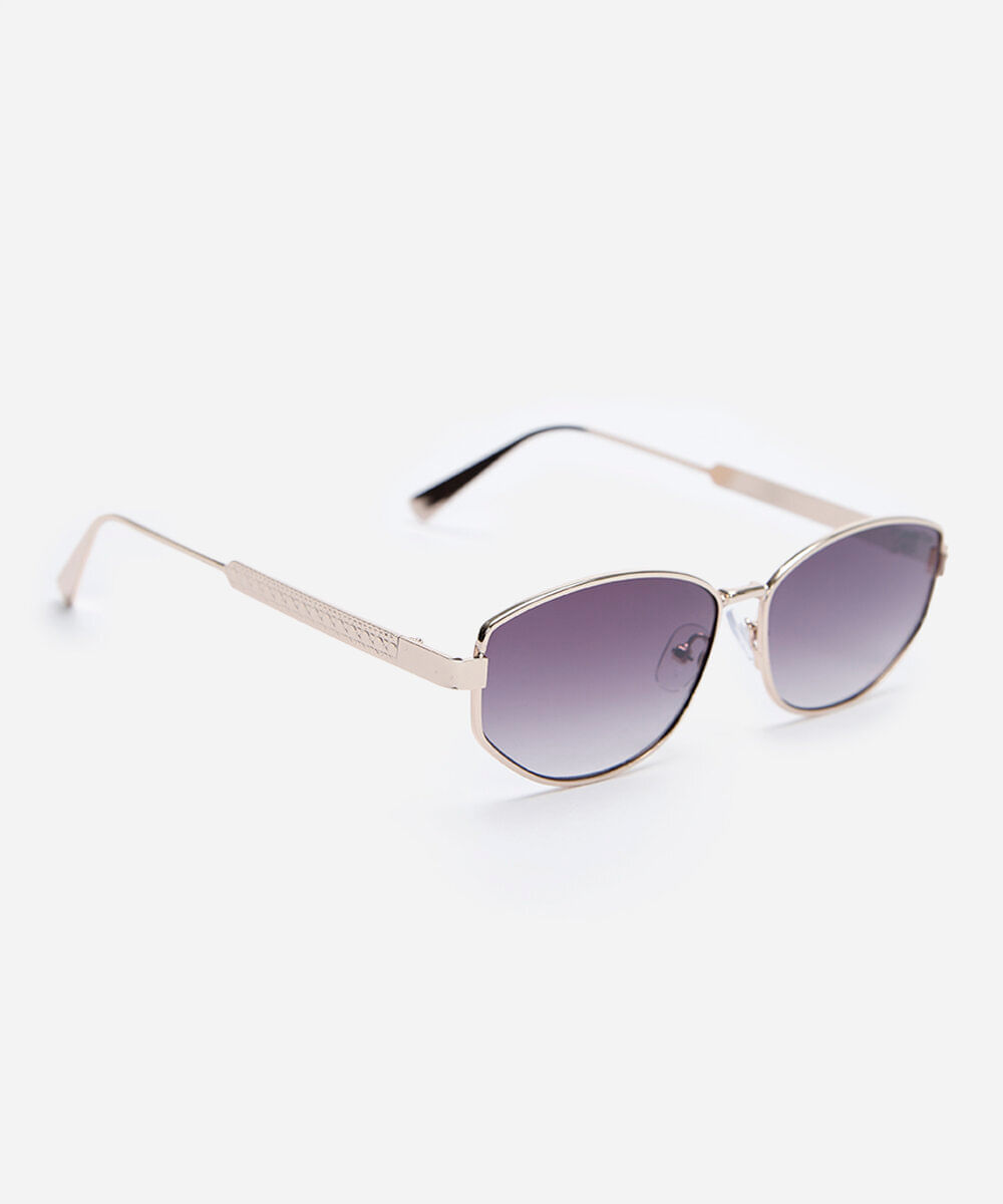 óculos de sol oval triton feminino dourado