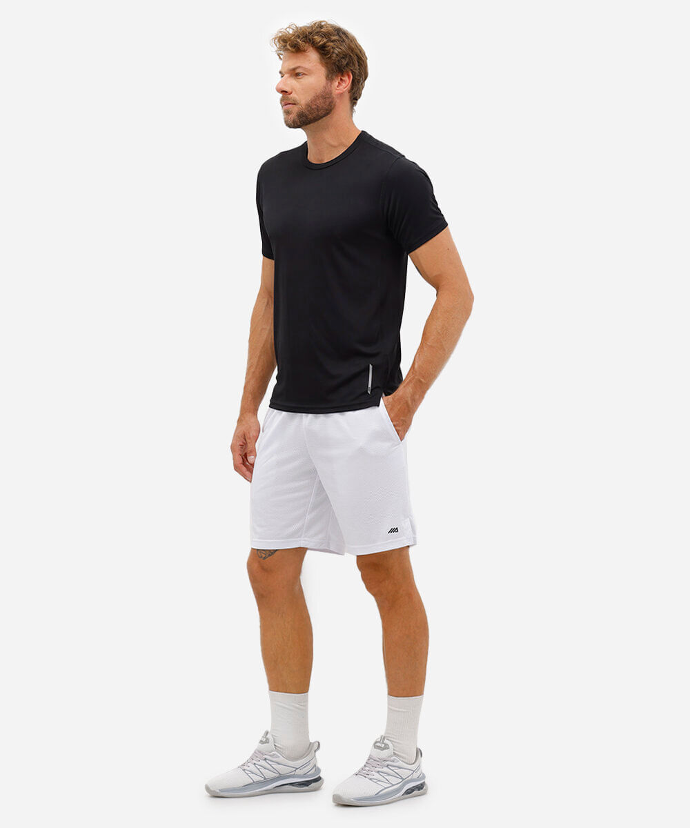 bermuda masculina texturizada branca