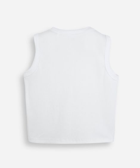 regata juvenil com algodão e tachas canelada off white