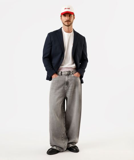 calça chino masculina jeans cinza