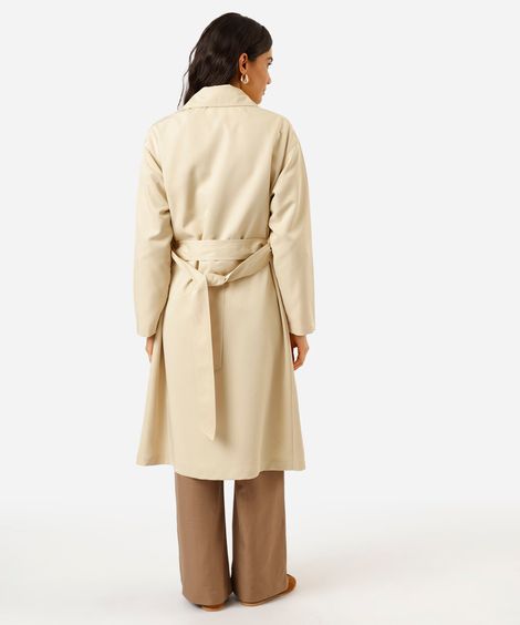 casaco trench coat feminino bege