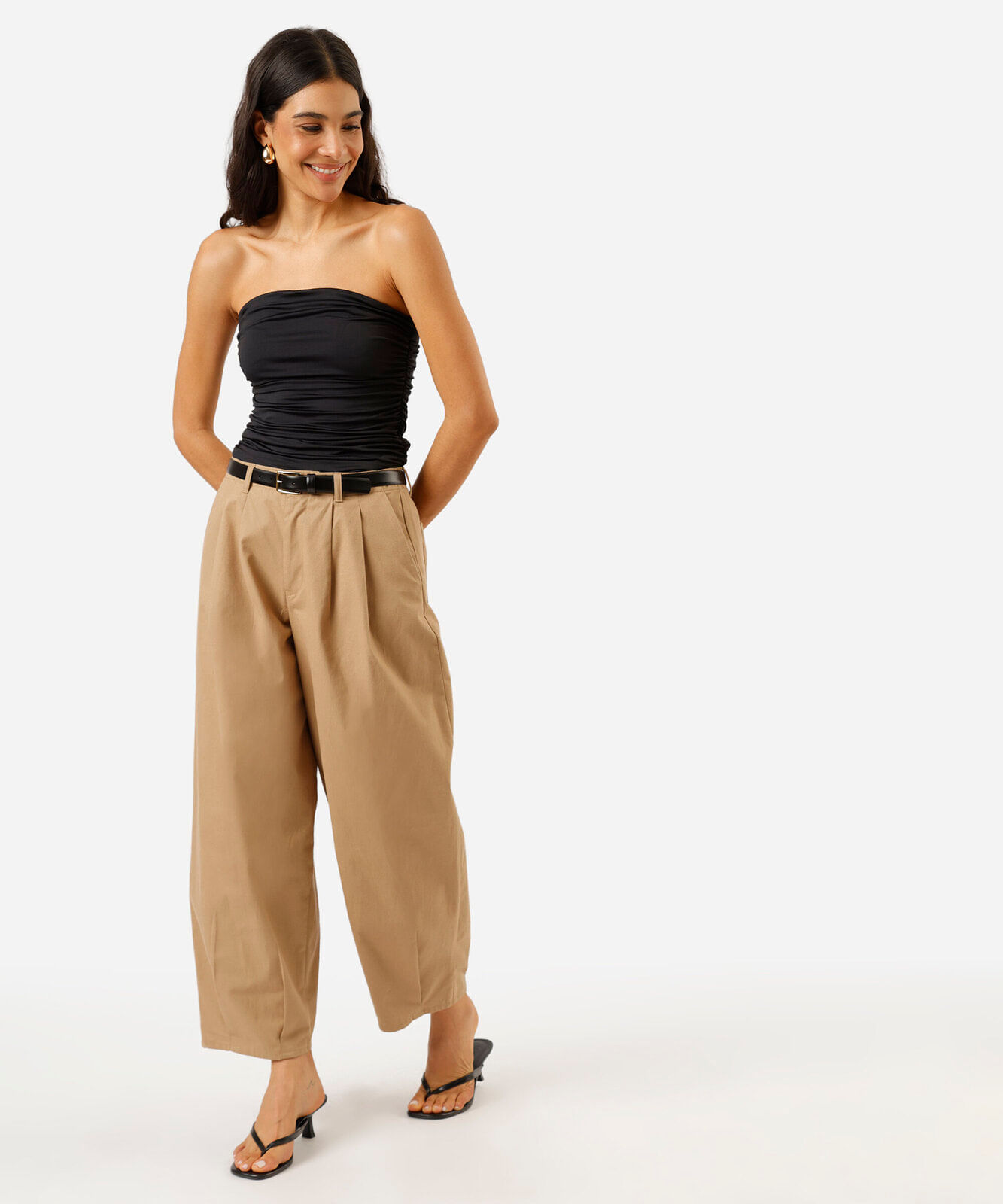 cropped feminino drapeado em malha preto