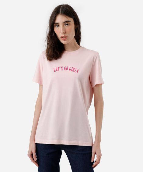 camiseta feminina de algodão shania twain rosa