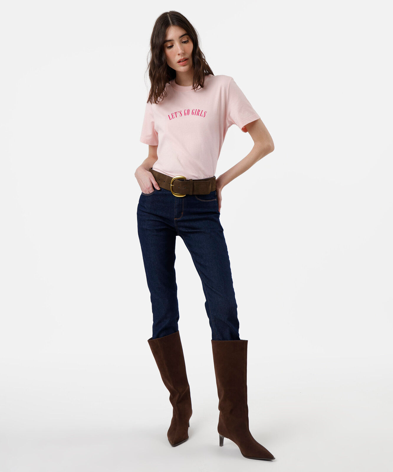 camiseta feminina de algodão shania twain rosa