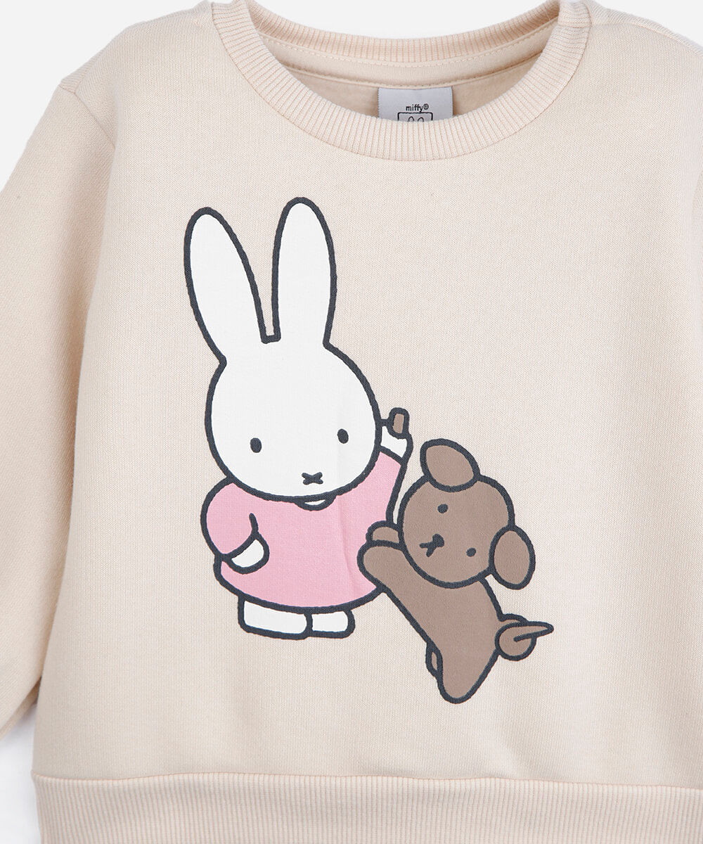 conjunto longo infantil miffy bege