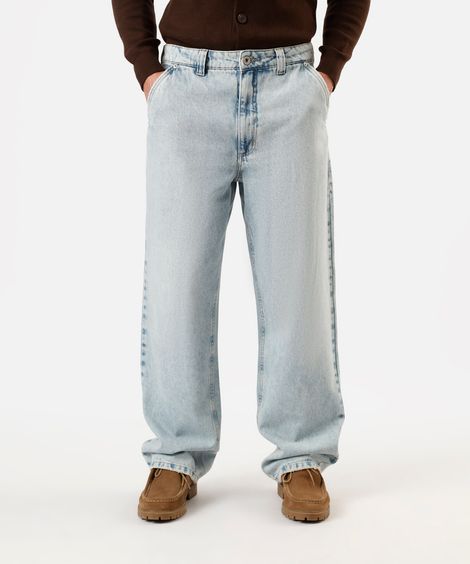 calça baggy masculina jeans azul