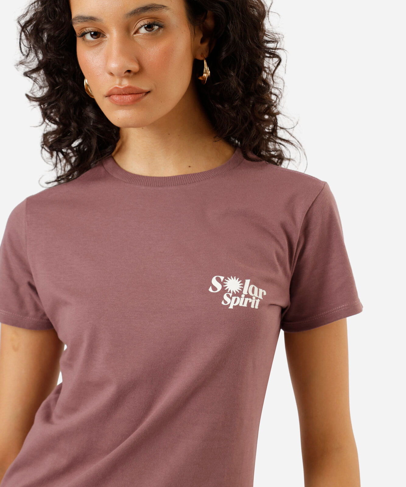 camiseta feminina de algodão manga curta estampada rosa