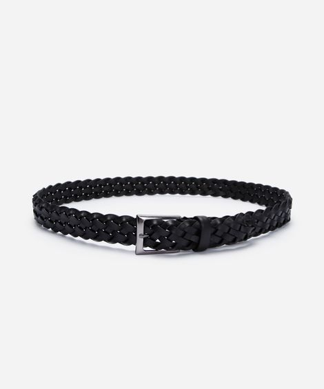 cinto trançado masculino preto