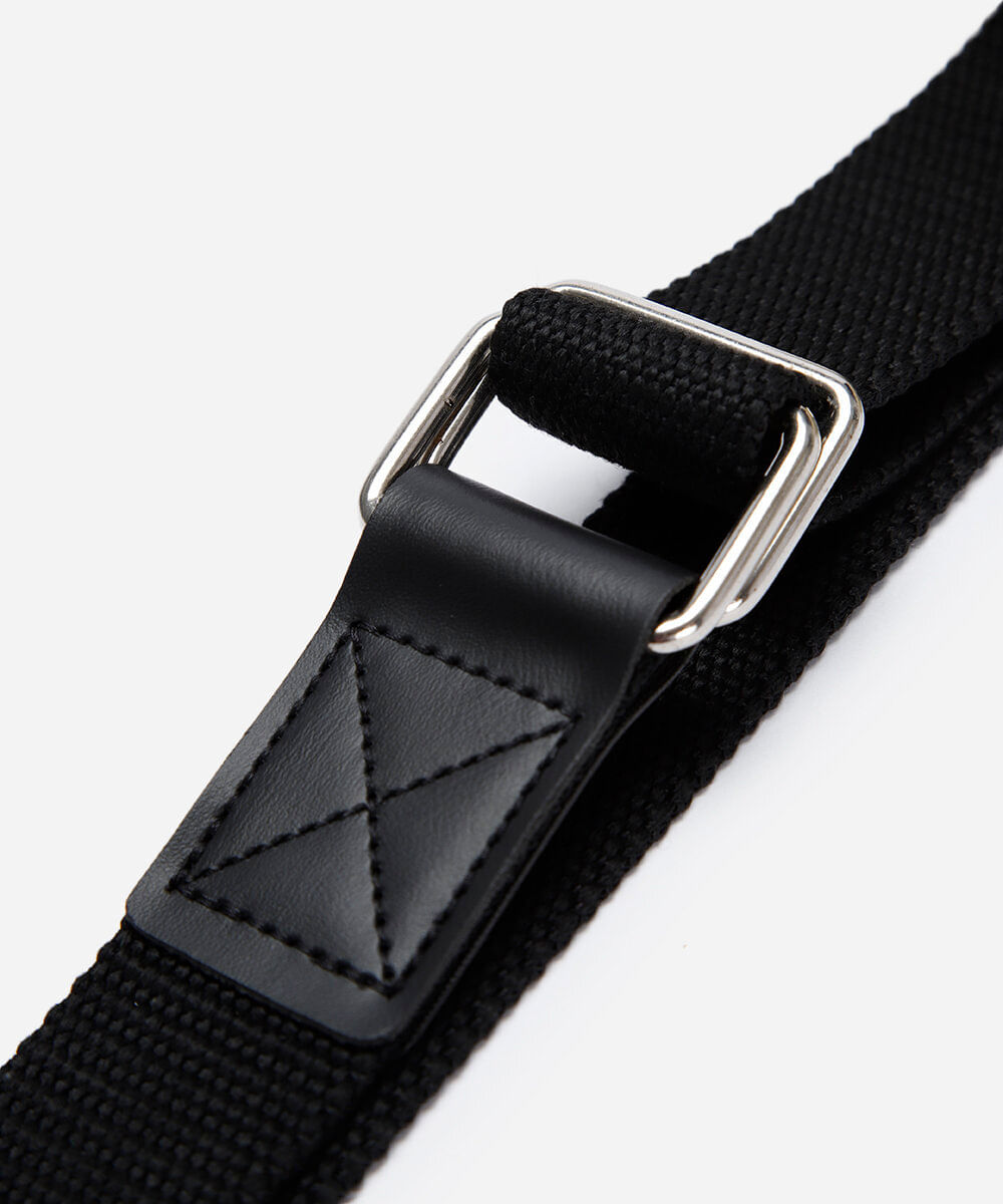 cinto masculino com argolas preto