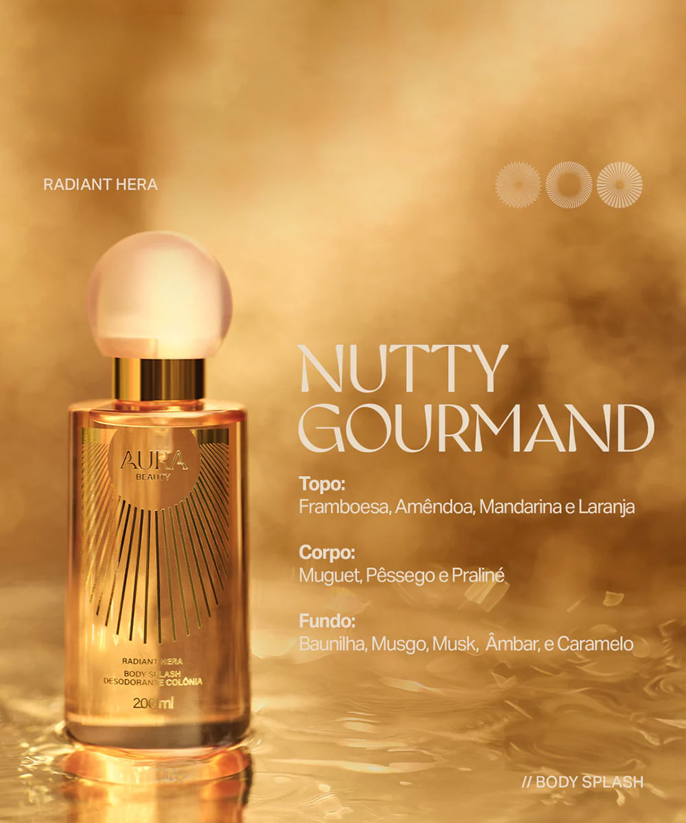 body splash aura beauty desodorante corporal radiant hera 200ml