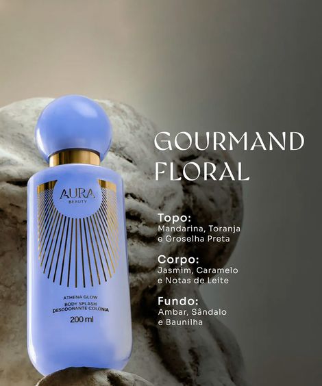 body splash aura beauty desodorante corporal athena glow 200ml