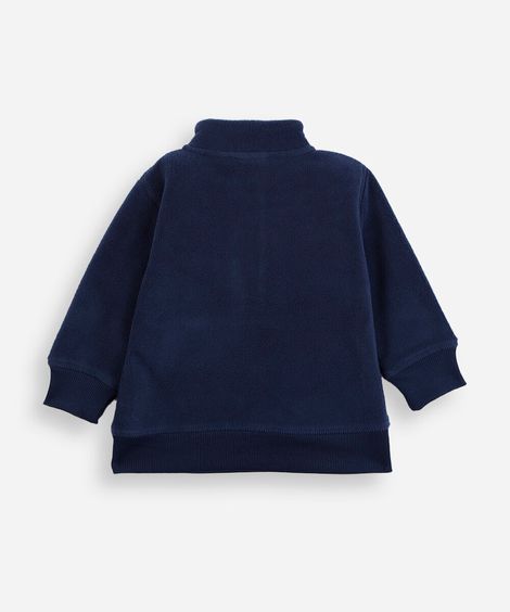 blusão infantil de fleece gola alta patrulha canina azul