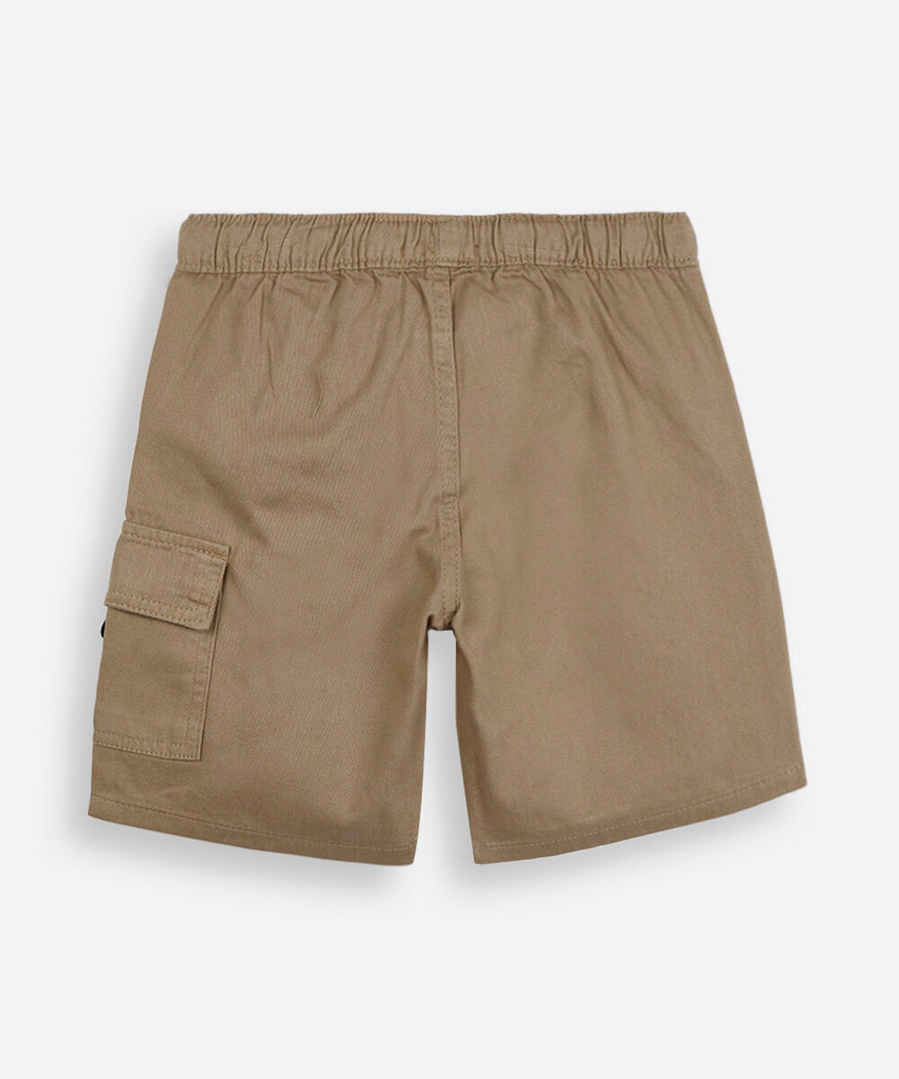 bermuda cargo de sarja infantil marrom