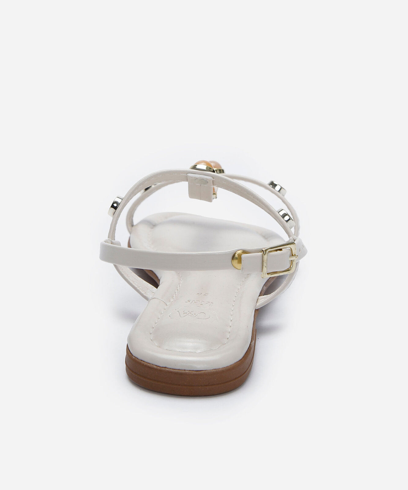 rasteirinha infantil com tachas off white