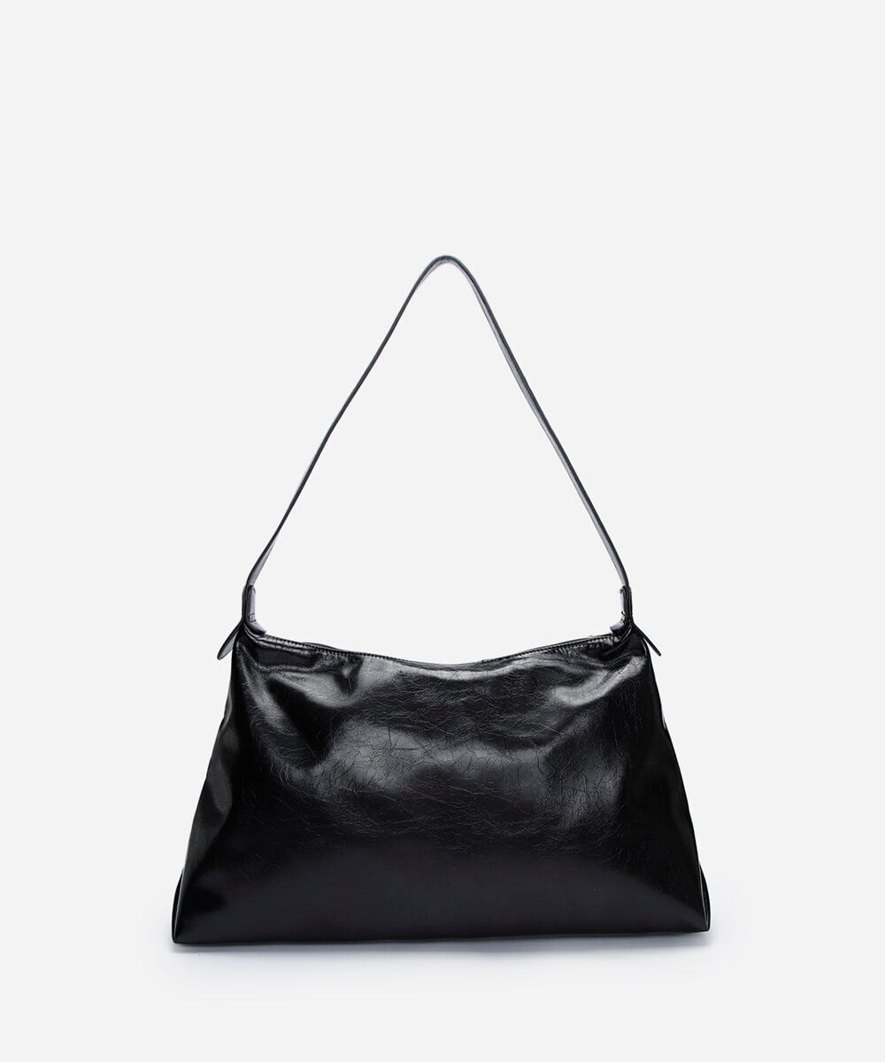 bolsa feminina shoulder bag texturizada preta