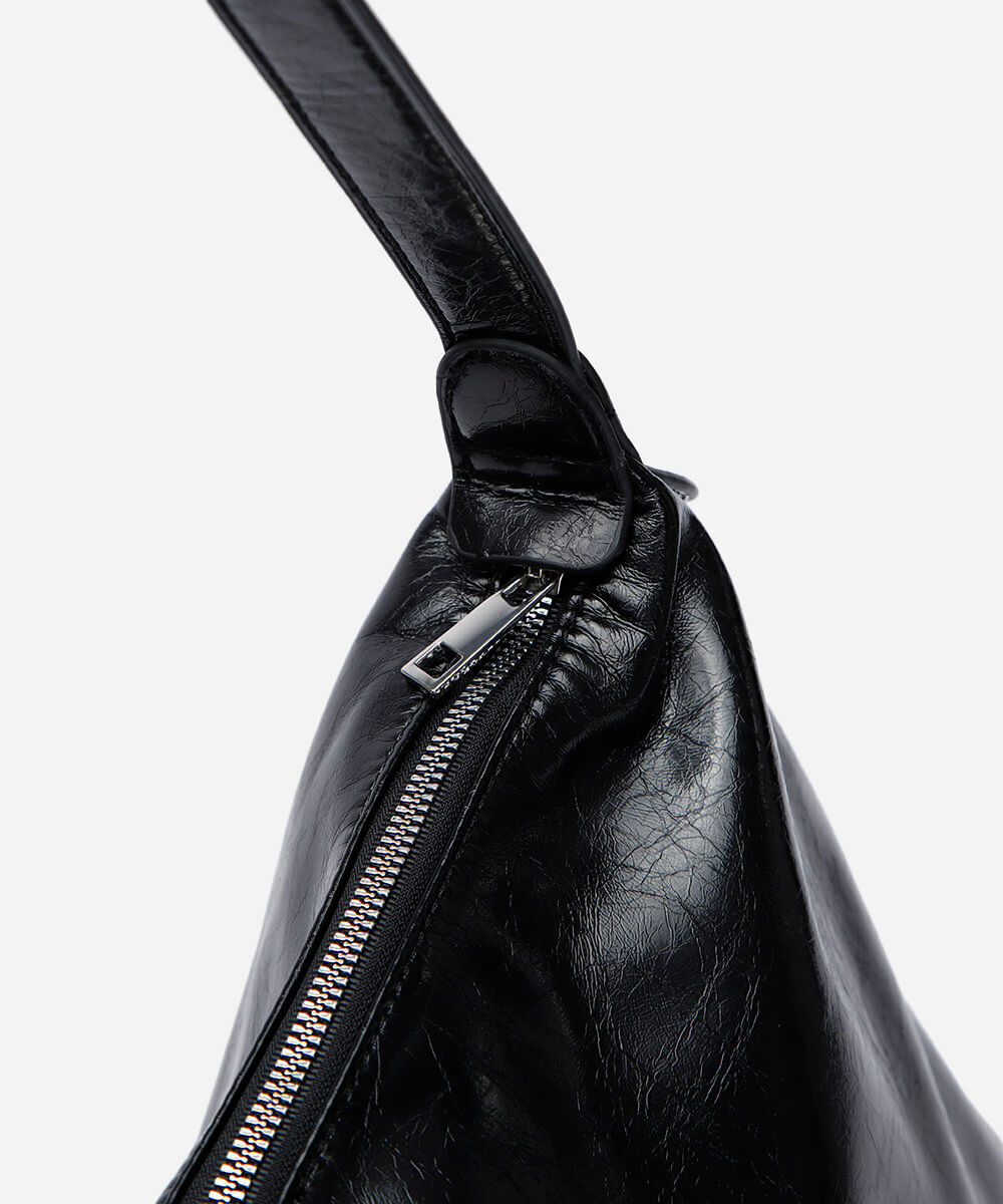 bolsa feminina shoulder bag texturizada preta