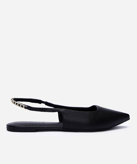 sapatilha slingback com corrente oneself preto