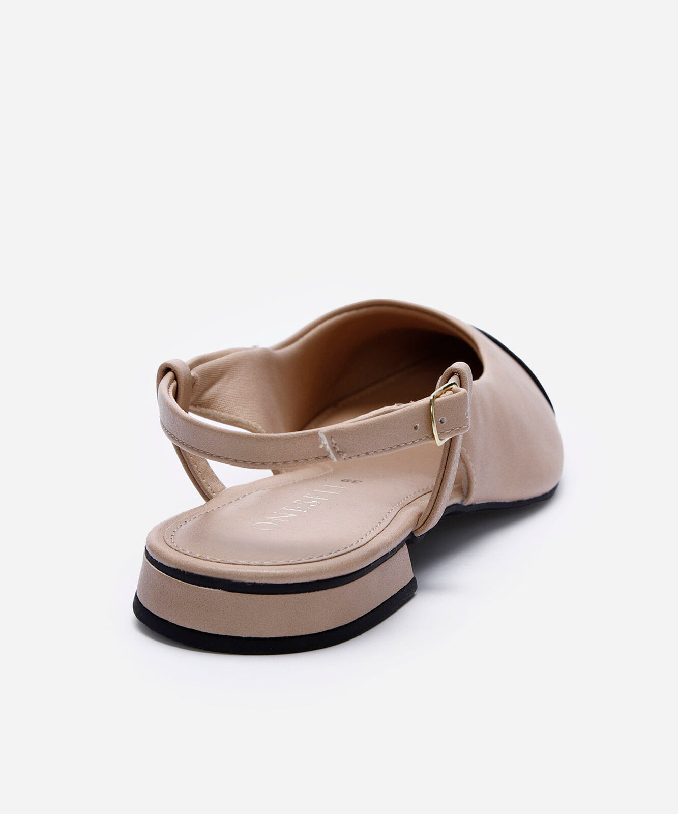 sapatilha feminina slingback bicolor oneself bege