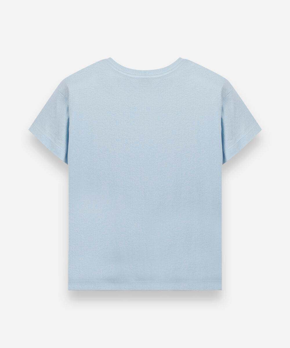 camiseta infantil de algodão manga curta guerreiras do kpop azul