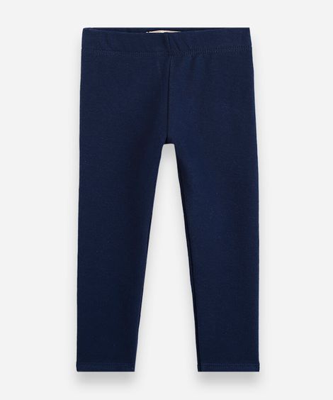 calça legging infantil de algodão azul