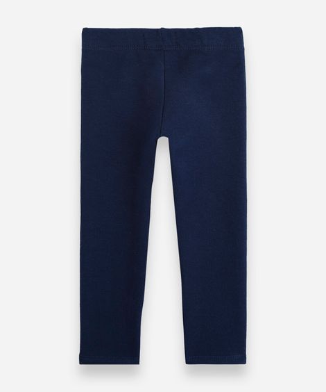 calça legging infantil de algodão azul