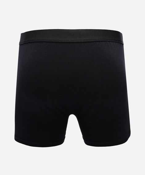 kit de 7 cuecas boxer masculina de algodão preto