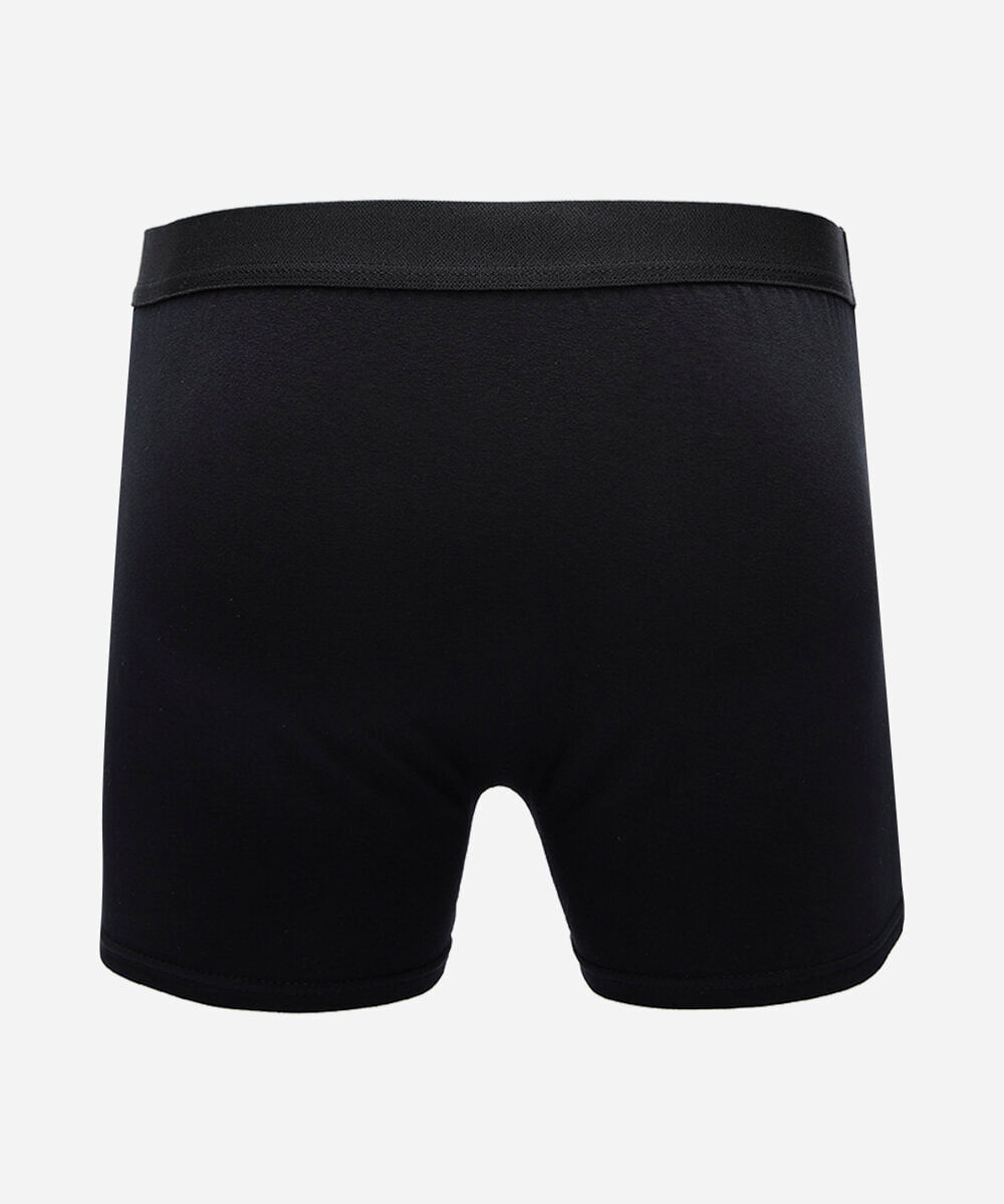 kit de 7 cuecas boxer masculina de algodão preto
