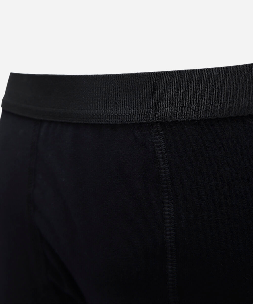 kit de 7 cuecas boxer masculina de algodão preto