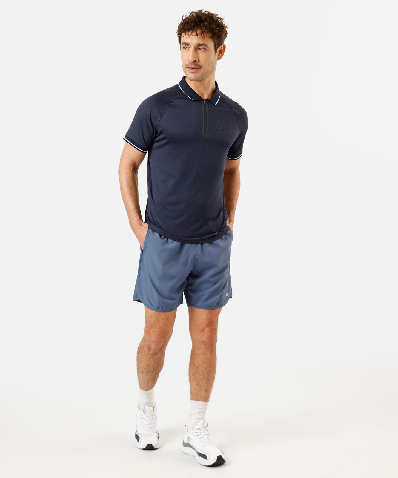 polo raglan masculina esportiva ace azul