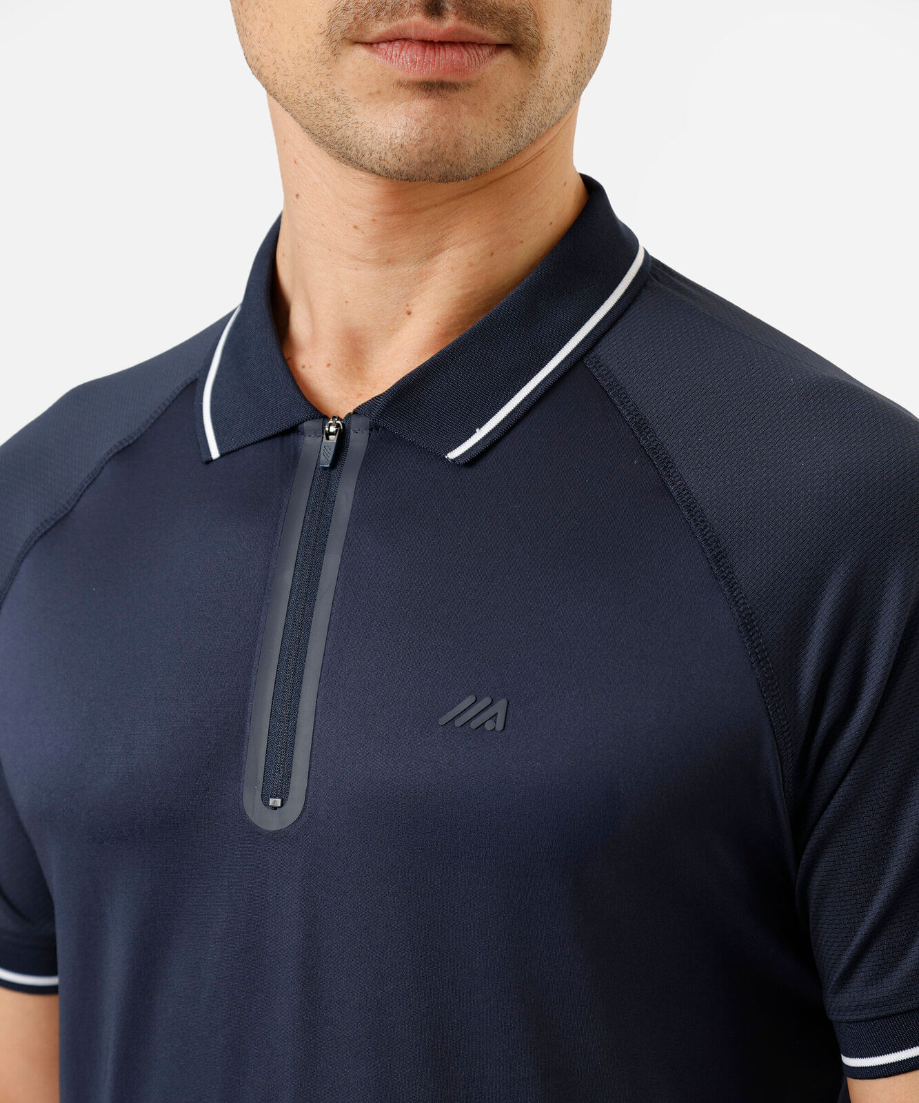 polo raglan masculina esportiva ace azul