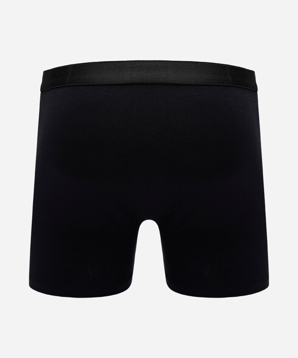 cueca boxer masculina de algodão preta