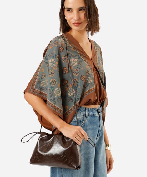 bolsa bucket marrom