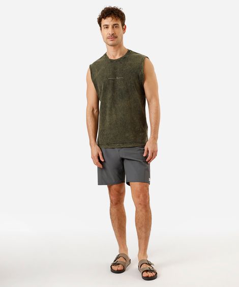 short boardshort masculino com recorte cinza