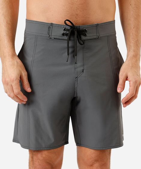 short boardshort masculino com recorte cinza