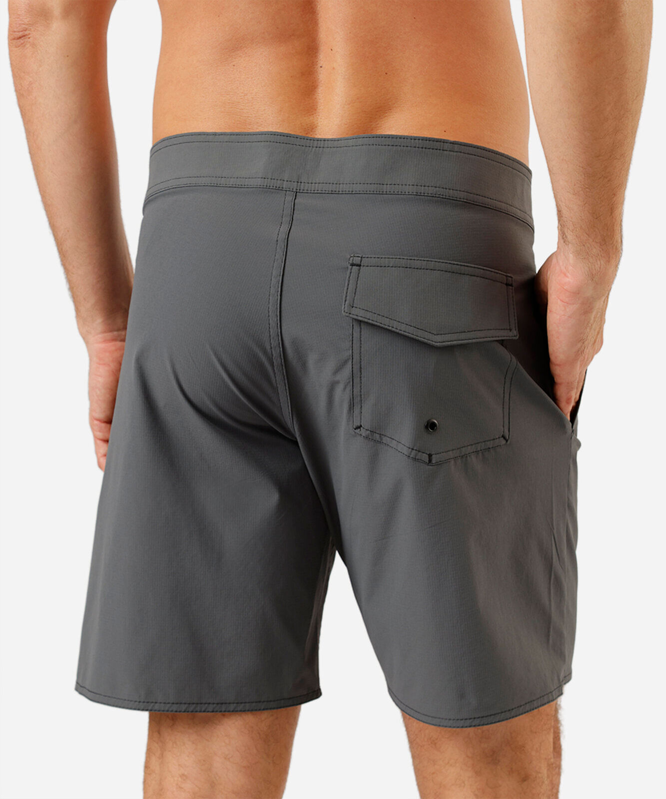 short boardshort masculino com recorte cinza