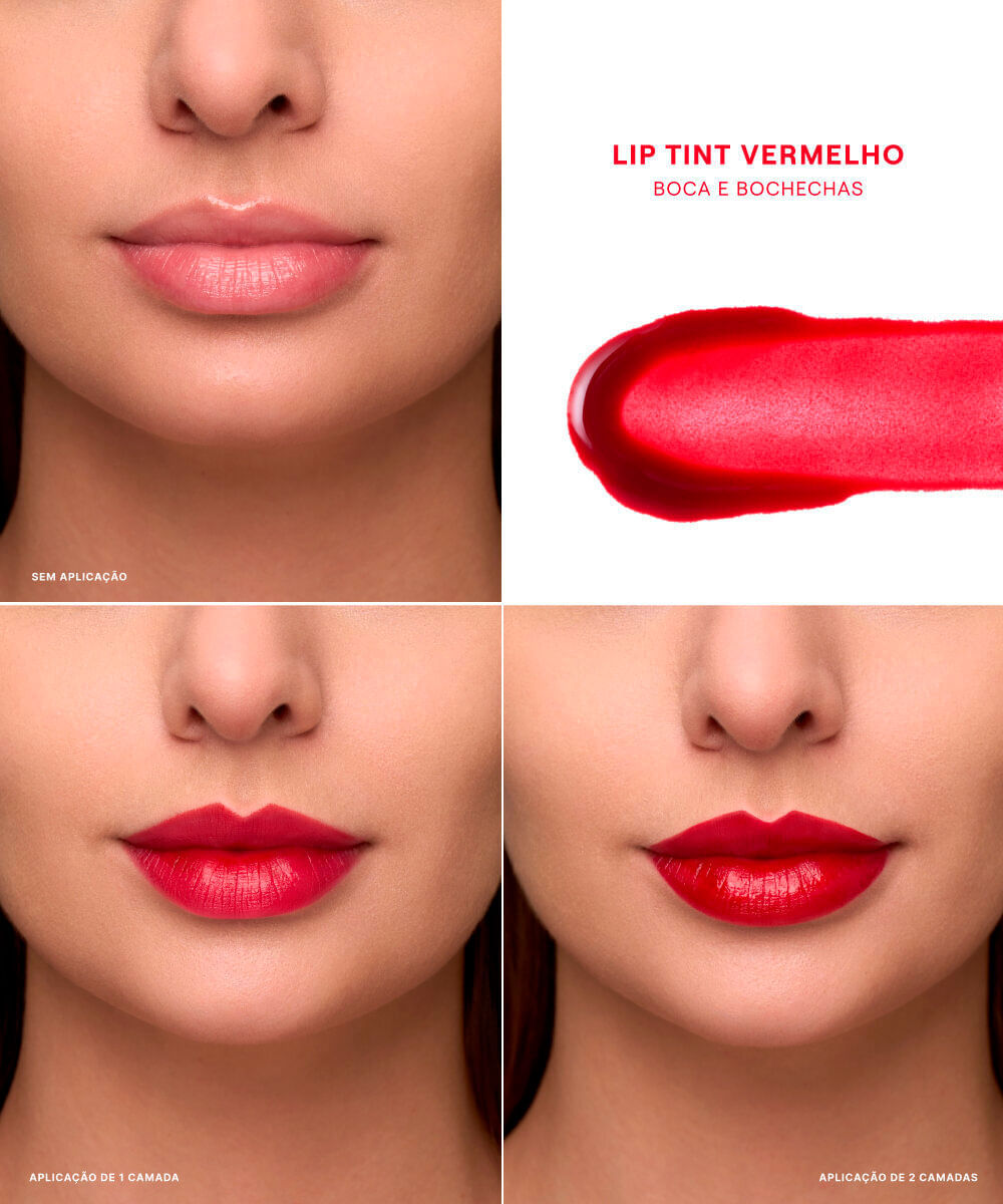 lip tint boca rosa vermelho