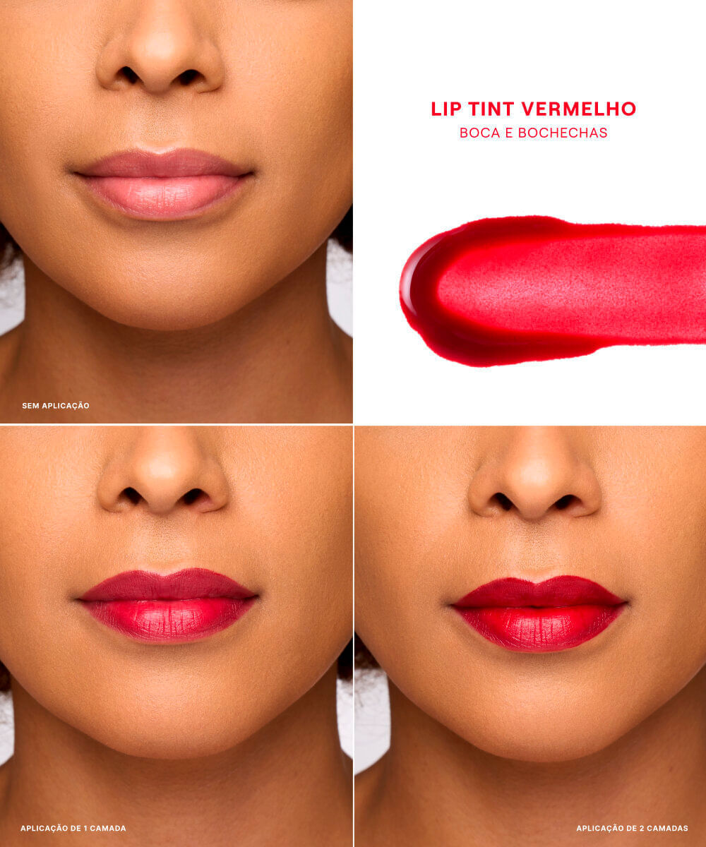 lip tint boca rosa vermelho