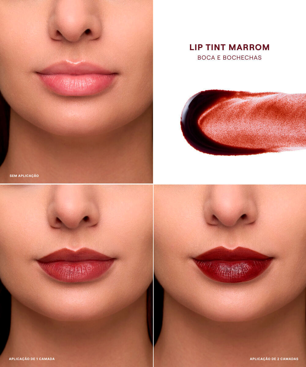 lip tint boca rosa marrom