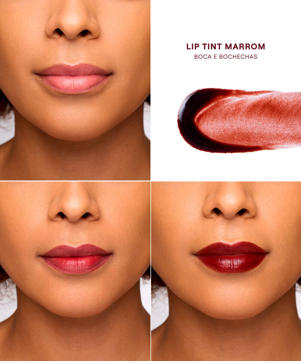 lip tint boca rosa marrom