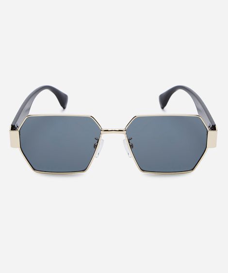 óculos de sol feminino quadrado de metal triton dourado