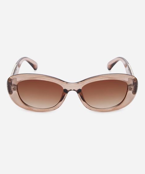 óculos de sol feminino gatinho de acetato triton marrom