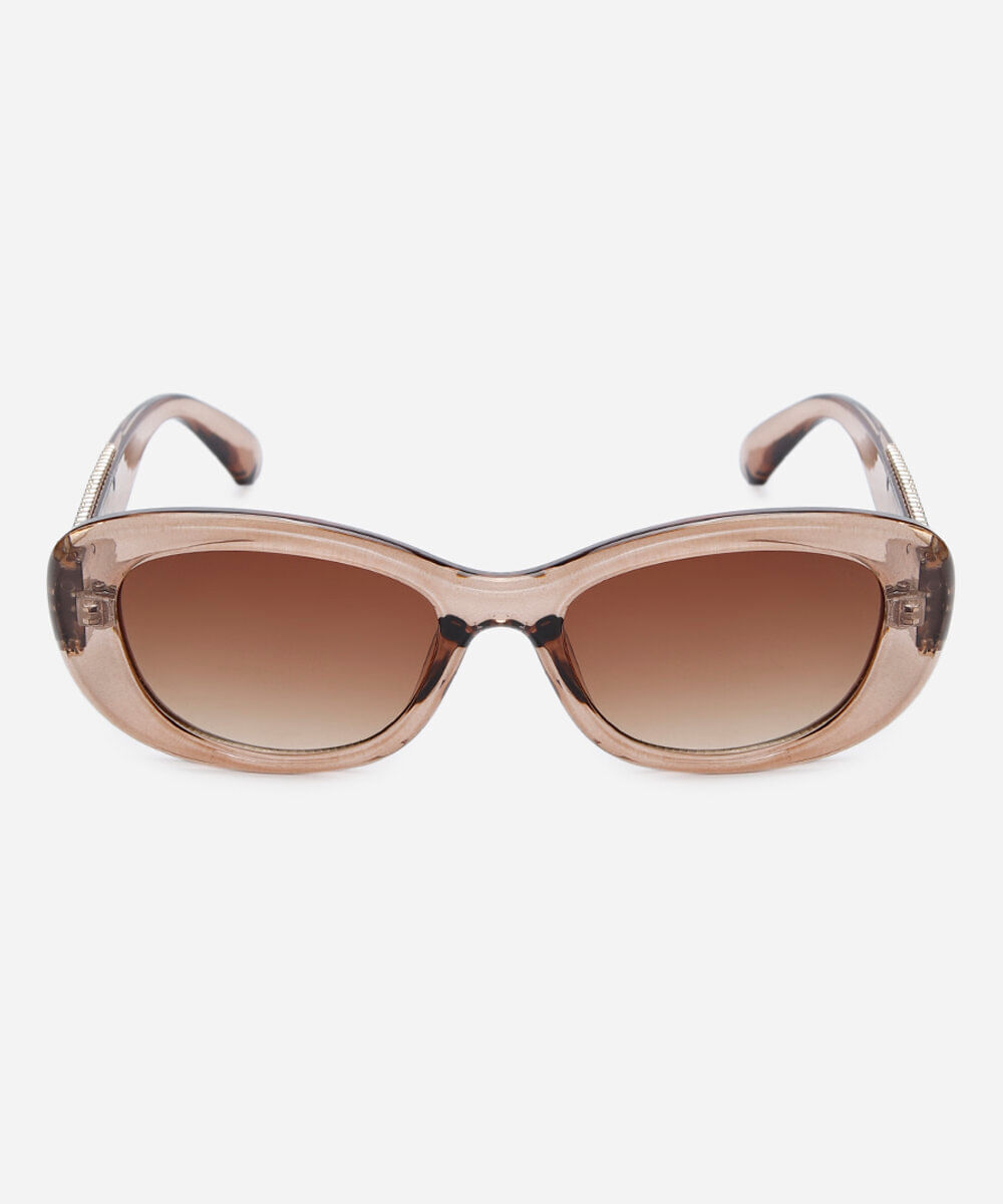 óculos de sol feminino gatinho de acetato triton marrom