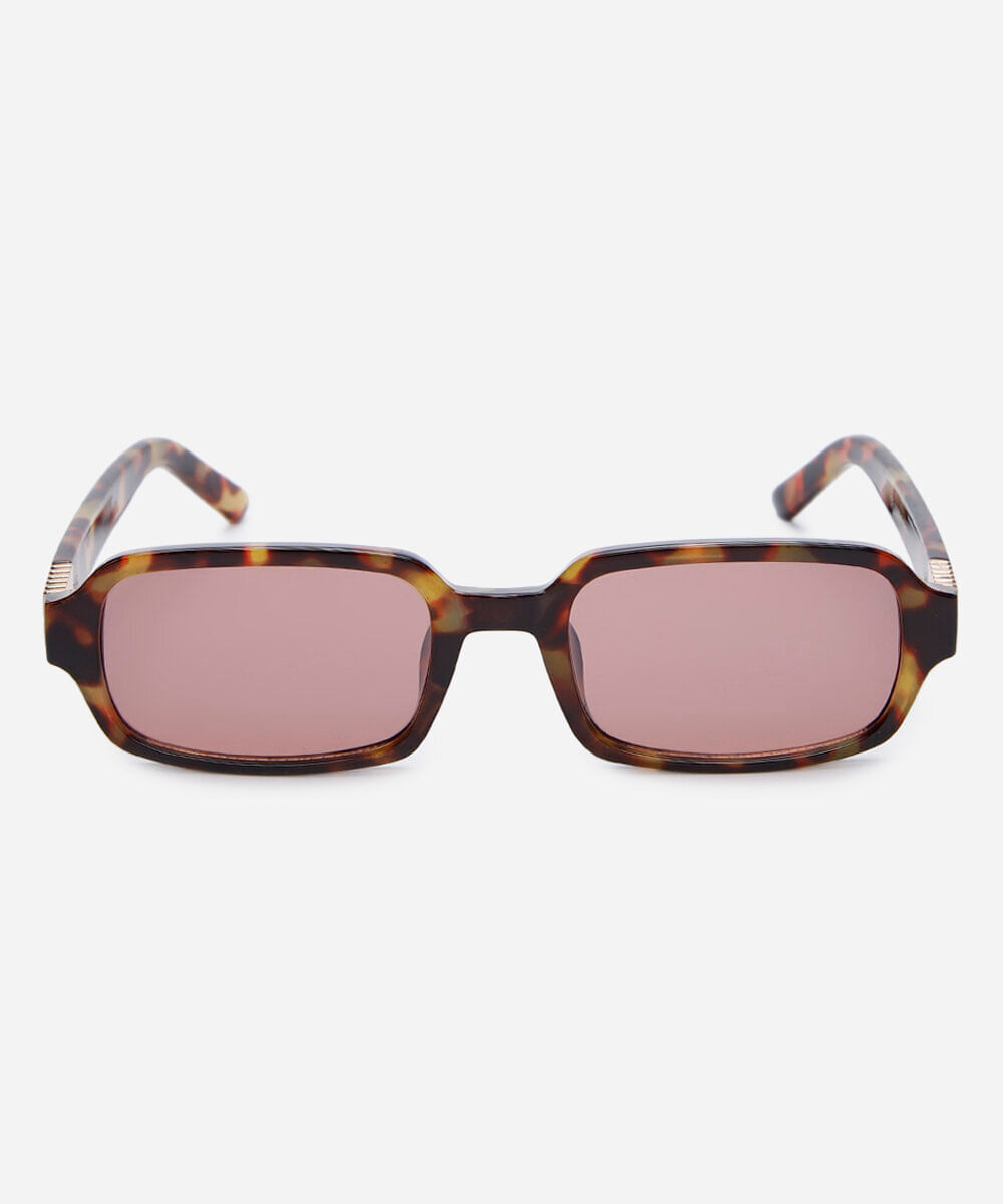 óculos de sol feminino quadrado de acetato tartaruga triton marrom