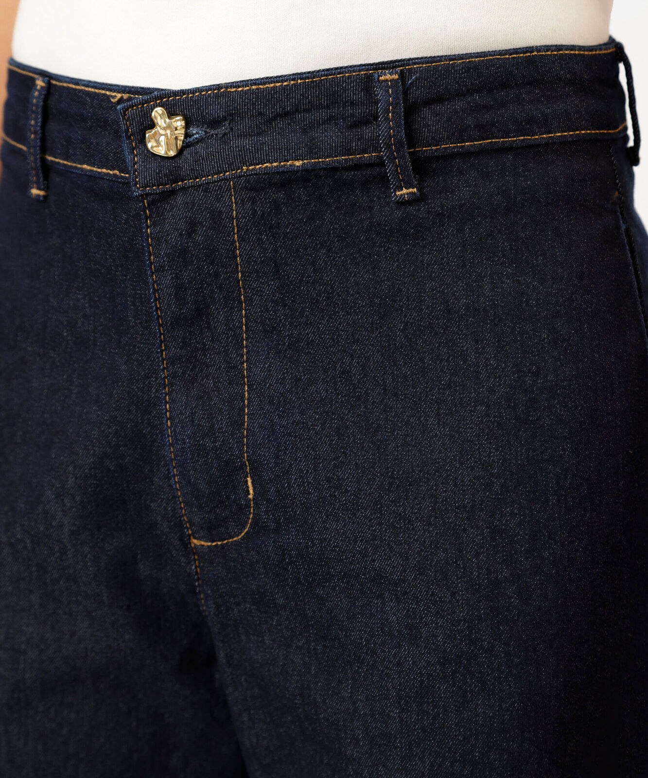 calça wide leg slim feminina jeans cintura alta azul