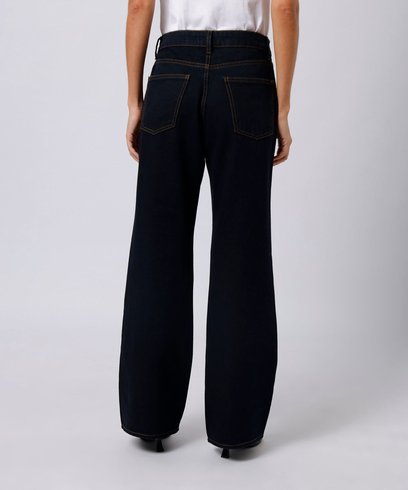 calça boot cut feminina jeans cintura alta mindset azul