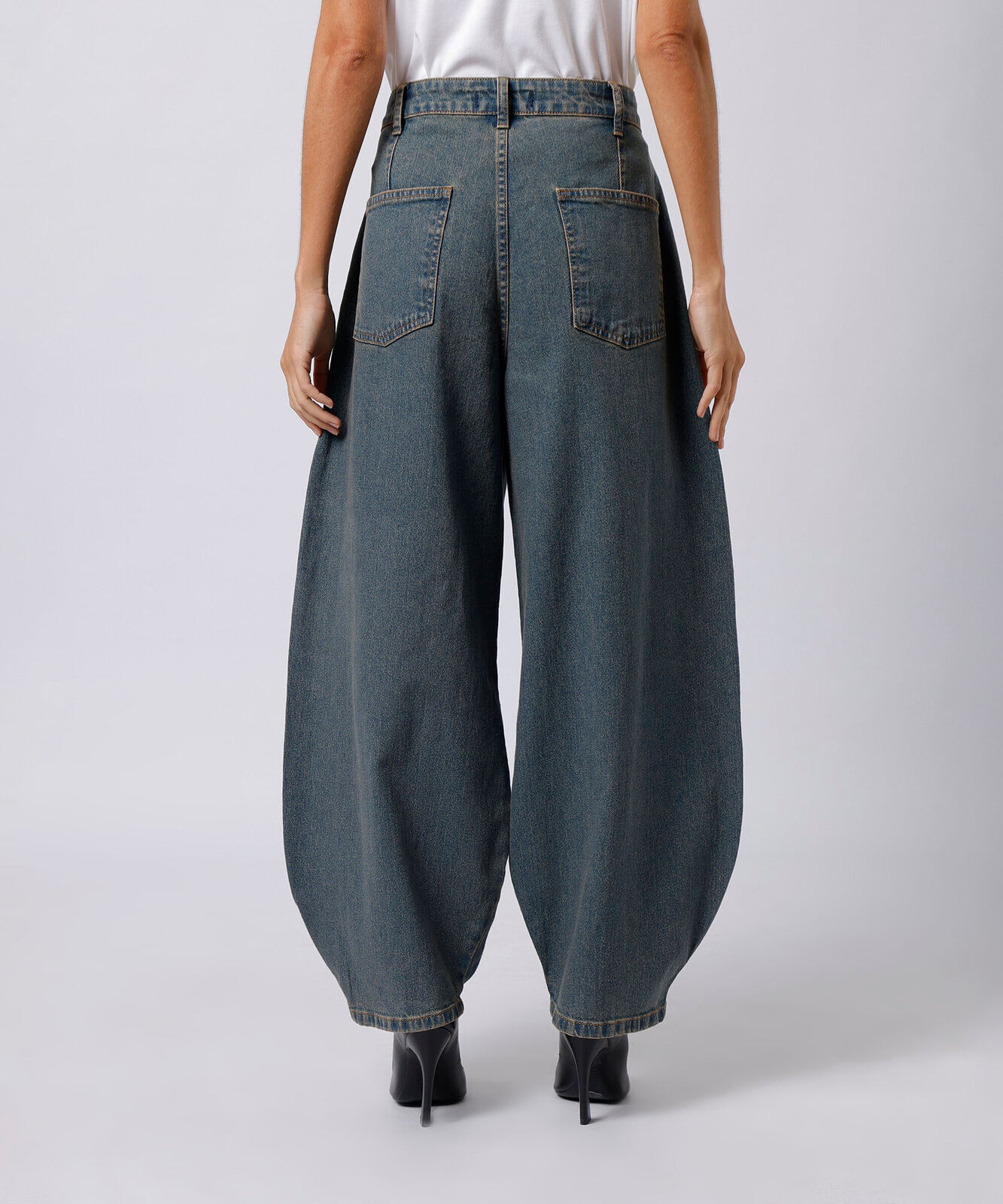 calça balloon feminina jeans dirty mindset azul