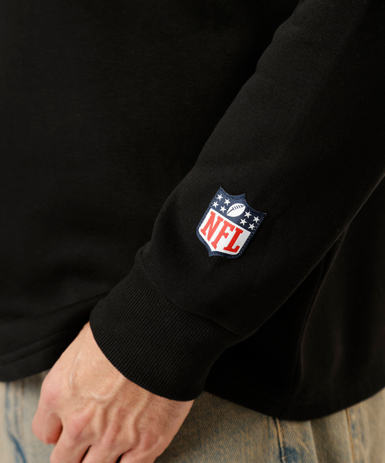polo oversized masculina manga longa giants nfl preta