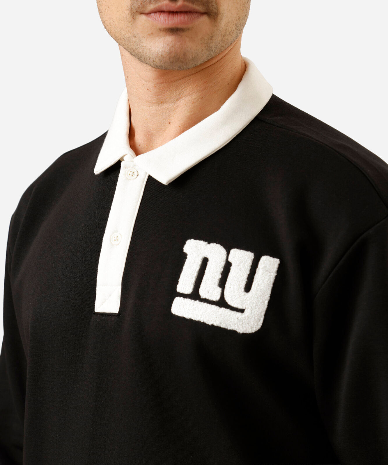 polo oversized masculina manga longa giants nfl preta