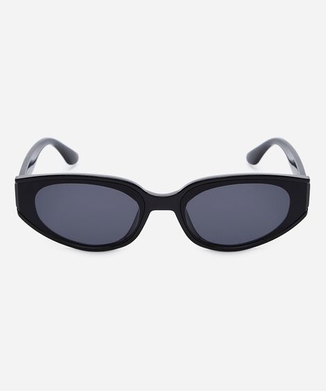óculos de sol feminino oval de acetato triton preto
