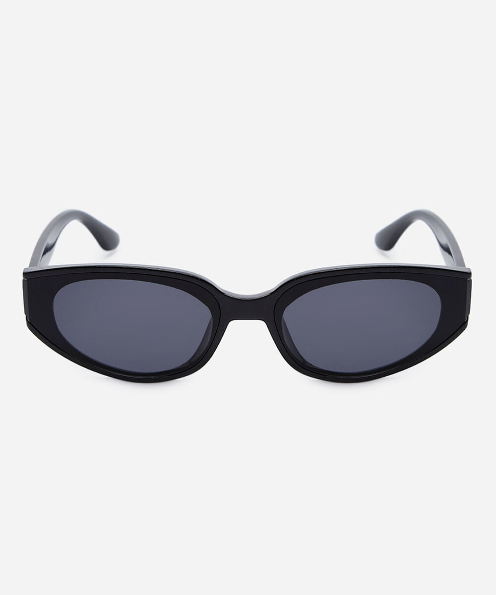 óculos de sol feminino oval de acetato triton preto